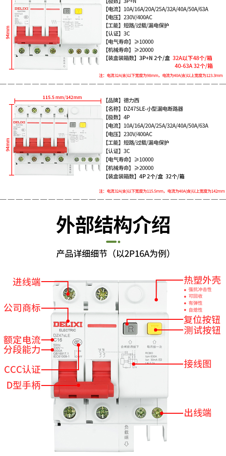 德力西配电箱规格型号图片